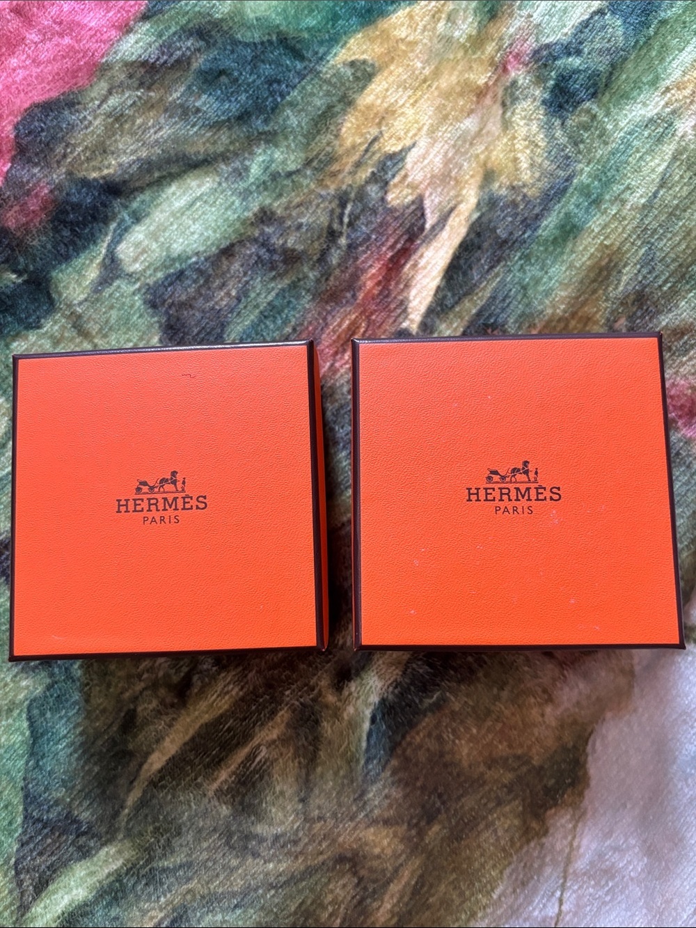 Authentic Hermès Paris Small Orange Gift Box jewelry 8cm x 8cm